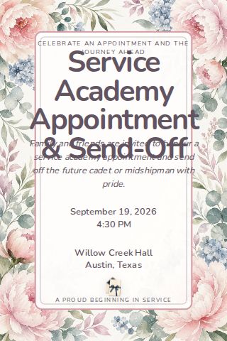 Service Academy Appointment & Send-Off invitation design preview
