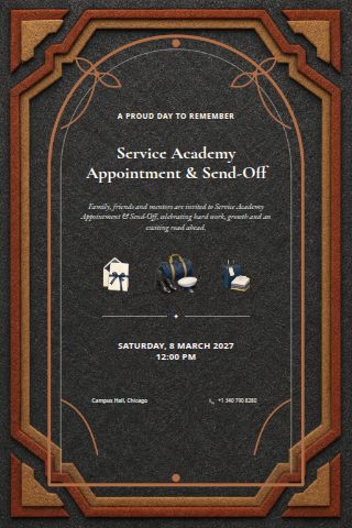 Service Academy Appointment & Send-Off invitation preview