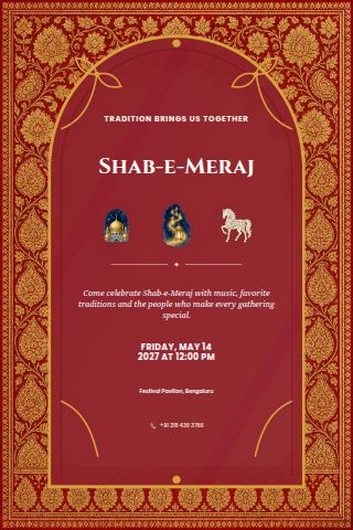 Shab-e-Meraj invitation preview