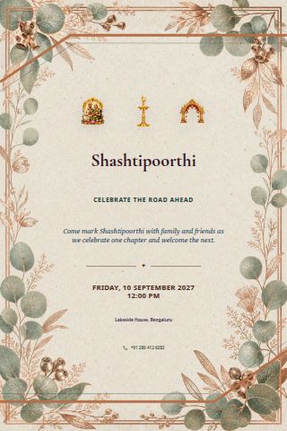 Shashtipoorthi invitation preview
