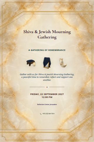 Shiva & Jewish Mourning Gathering invitation preview