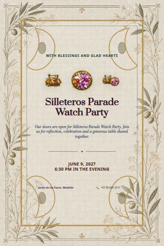Silleteros Parade Watch Party invitation preview