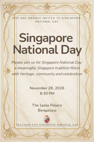 Singapore National Day invitation design preview