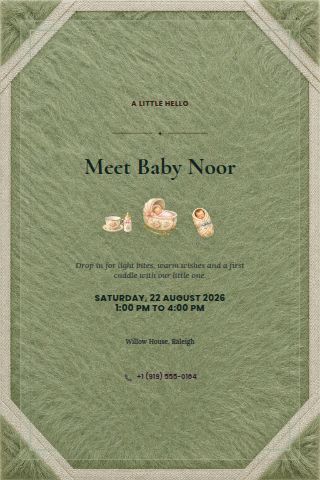 Sip & See invitation preview