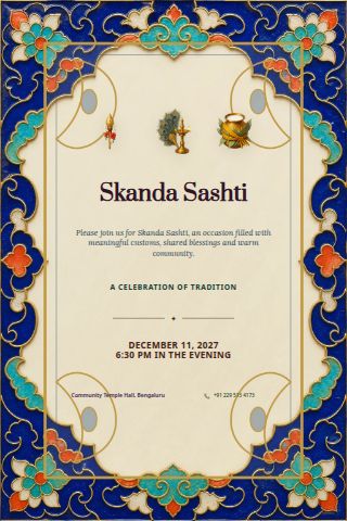 Skanda Sashti invitation preview