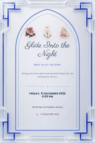 Skating Party invitation preview