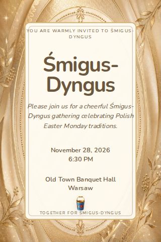Śmigus-Dyngus invitation design preview