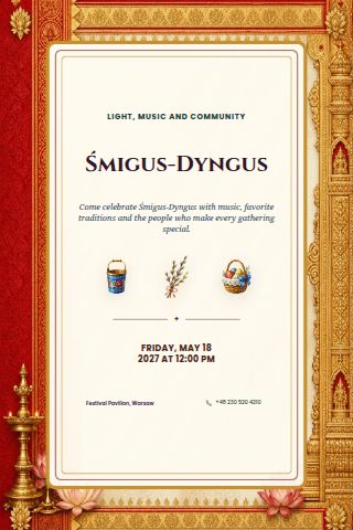 Śmigus-Dyngus invitation preview
