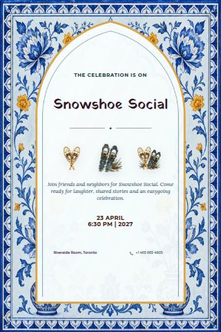 Snowshoe Social invitation preview