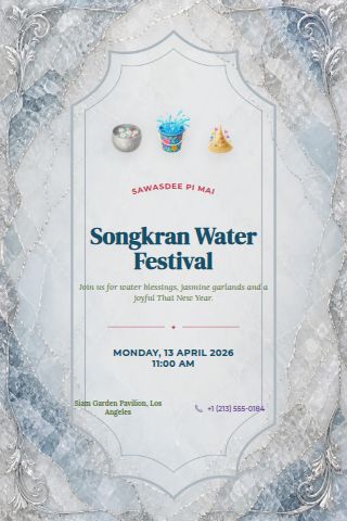 Songkran invitation preview