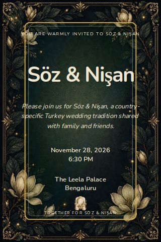 Söz & Nişan invitation design preview
