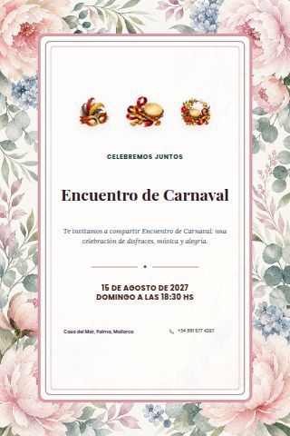 Carnival Gathering invitation design