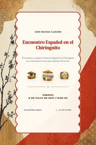 Spanish Chiringuito Beach Gathering invitation preview