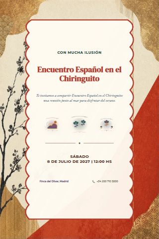 Spanish Chiringuito Beach Gathering invitation design preview