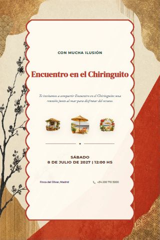 Chiringuito Beach Gathering invitation design