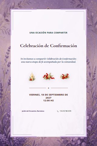 Confirmation Celebration invitation design