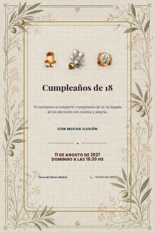 Eighteenth Birthday invitation design