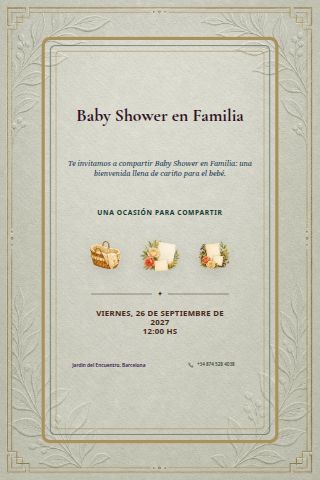 Family Baby Shower invitation design