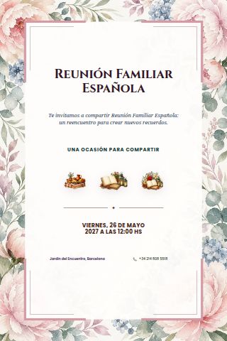 Spanish Family Reunion invitation preview