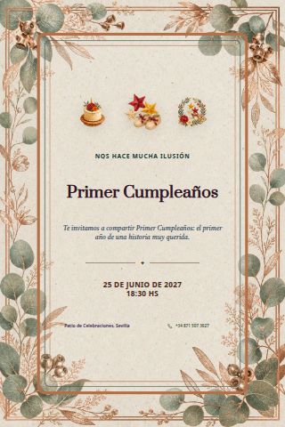 First Birthday Celebration invitation design