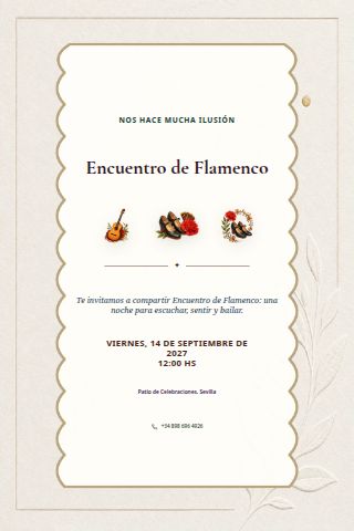 Flamenco Social invitation design
