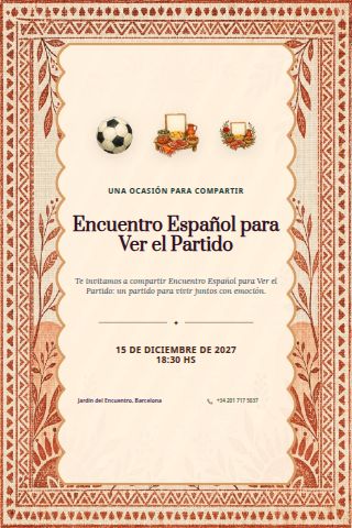 Spanish Football Watch Party invitation preview