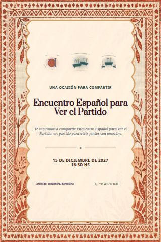 Spanish Football Watch Party invitation design preview