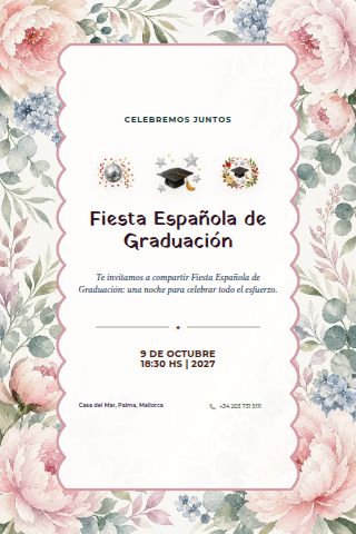 Spanish Graduation Party invitation preview