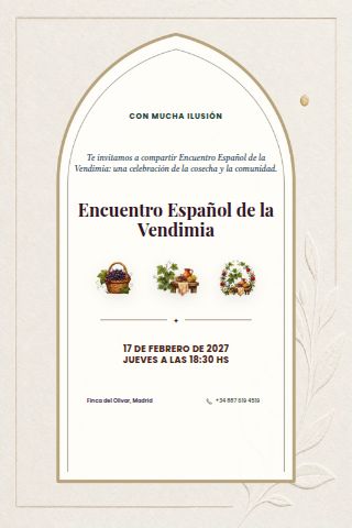 Spanish Grape Harvest Gathering invitation preview
