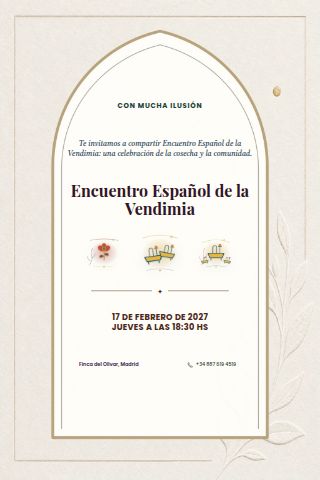 Spanish Grape Harvest Gathering invitation design preview
