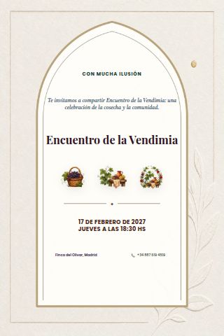 Grape Harvest Gathering invitation design