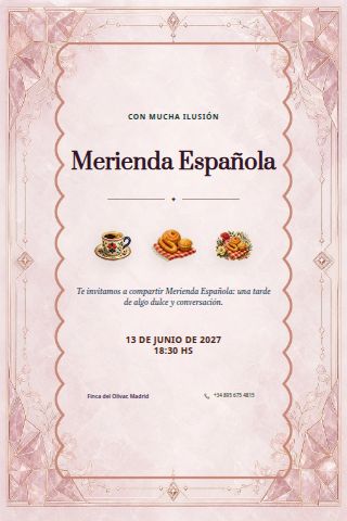Spanish Merienda invitation preview