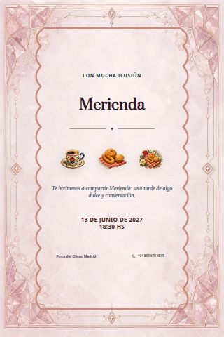 Merienda invitation design