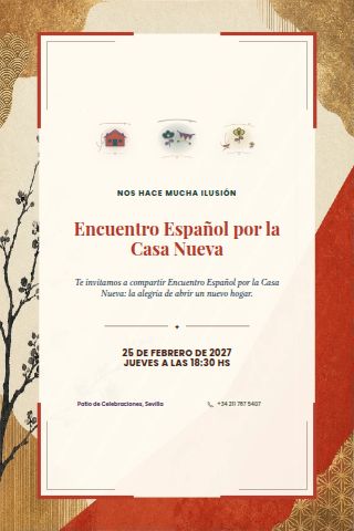 Spanish New Home Gathering invitation design preview