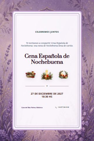 Spanish Nochebuena Dinner invitation preview