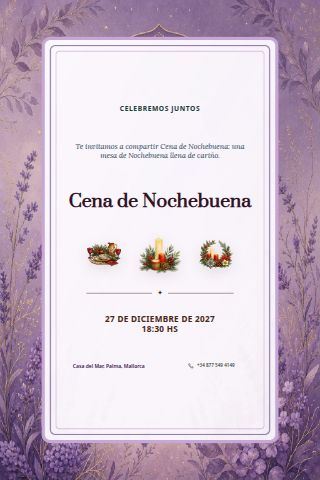 Nochebuena Dinner invitation design