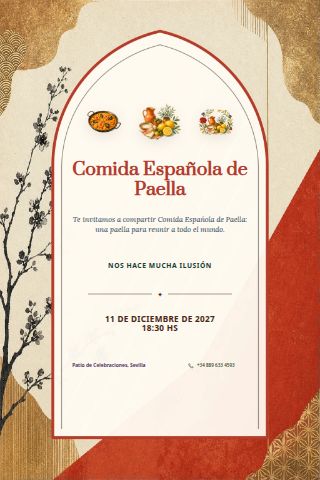 Spanish Paella Lunch invitation preview
