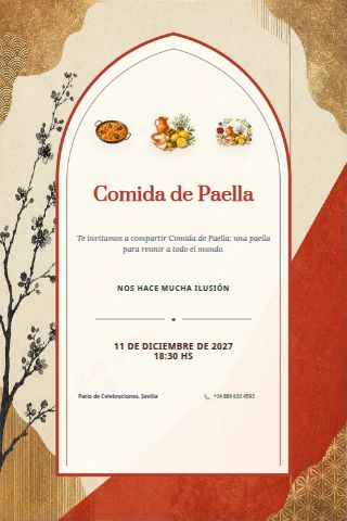 Paella Lunch invitation design