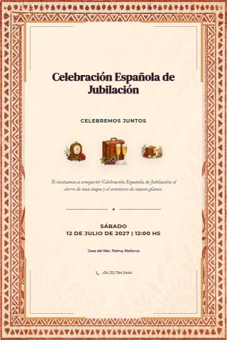 Spanish Retirement Celebration invitation preview