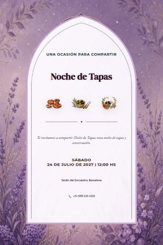 Tapas Night invitation design