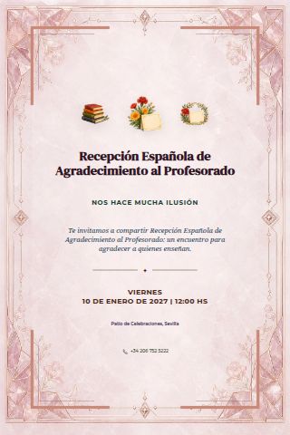 Spanish Teachers' Appreciation Reception invitation preview