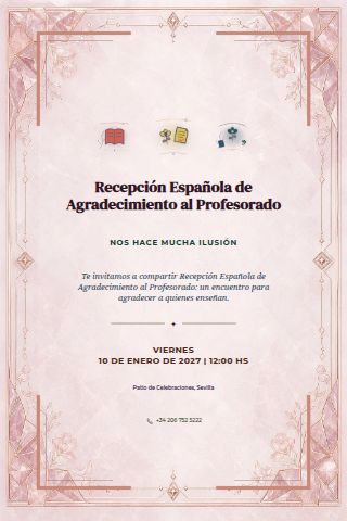 Spanish Teachers' Appreciation Reception invitation design preview