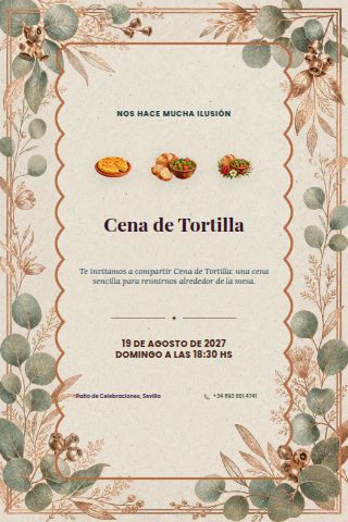 Tortilla Dinner invitation design