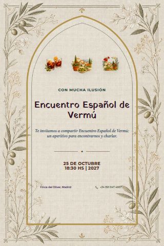 Spanish Vermouth Gathering invitation preview