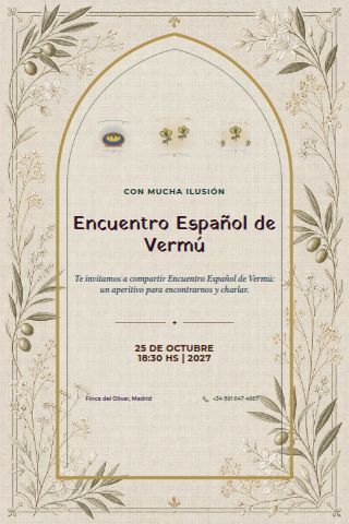Spanish Vermouth Gathering invitation design preview