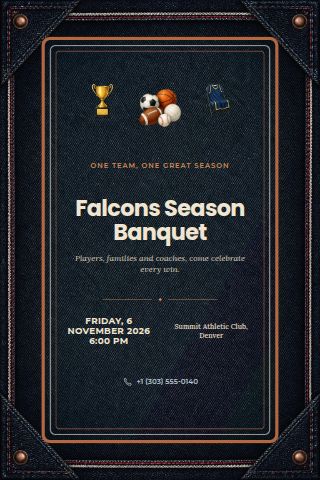 Sports Banquet & Team Awards invitation preview