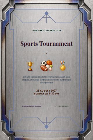 Sports Tournament invitation preview