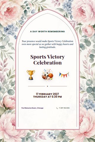 Sports Victory Celebration invitation preview
