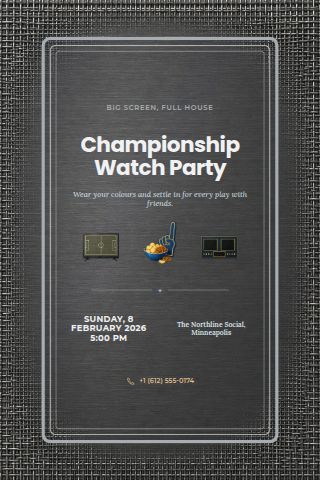 Sports Watch Party invitation preview