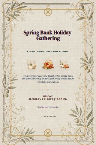 Spring Bank Holiday Gathering invitation preview